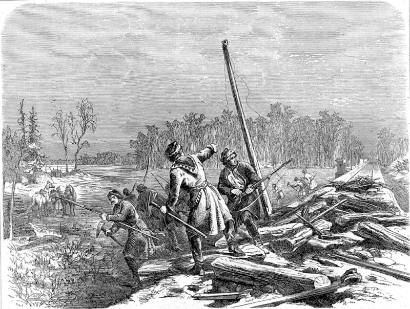 повстанцы 1863 года на железной дороге