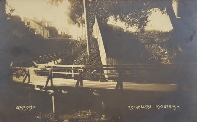 Д’ябальскі масток або Чортаў мост. Здымак 1927 года. Крыніца: Wikimedia Commons