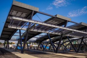 Будова новага вакзала ў Беластоку: платформы ўжо гатовыя, побач будуюць Kaufland Будова новага вакзала ў Беластоку: платформы ўжо гатовыя, побач будуюць Kaufland