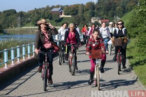 У Гродне ўпершыню прайшла акцыя "Лэдзі на веласіпедзе"