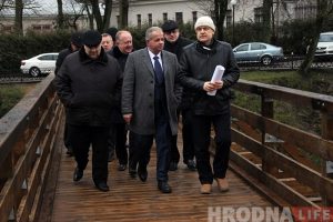 Міністр культуры Юрый Бондар наведаў у Гродне Стары замак і Каложу