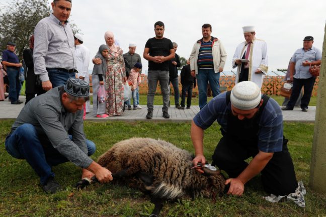 Беларускія мусульмане пачалі святкаваць галоўнае свята ісламу. Фотарэпартаж з Іўя