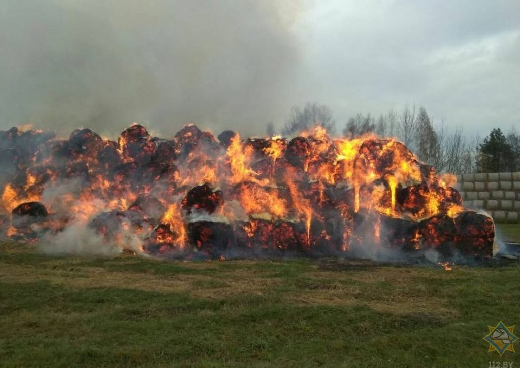 Дзеці гуляліся з запальнічкай і спалілі 100 тон саломы