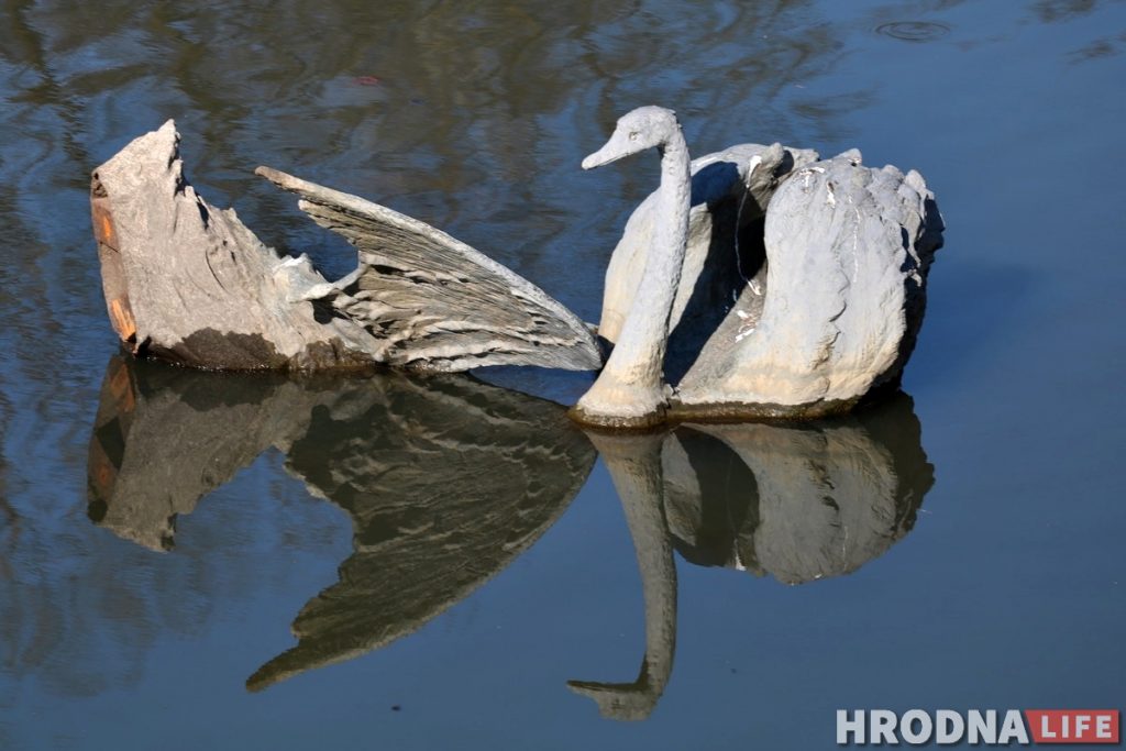 Бронзавы лебедзь у Гараднічанцы зноў "нырнуў". Можа, пара змяніць месца? Бронзавы лебедзь у Гараднічанцы зноў "нырнуў". Можа, пара змяніць месца?