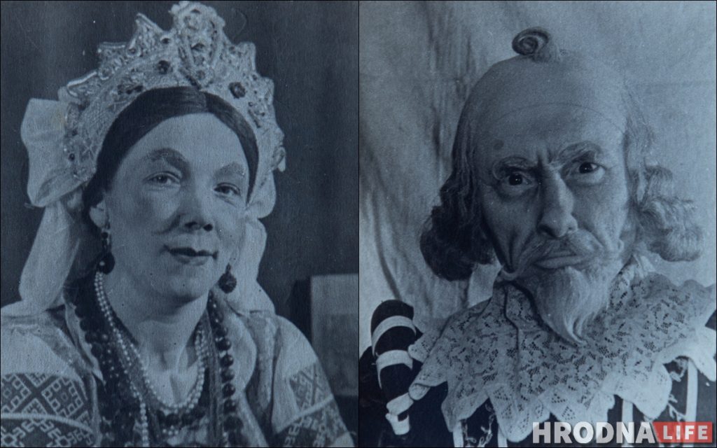 Лёс звязаў з Гродна: у 1941-м бранскія акцёры збеглі з горада, а потым вярнуліся адраджаць тэатр Актеры Александра Халина и Борис Зубаков, которые играли в театрах Брянска, Бобруйска и Гродно