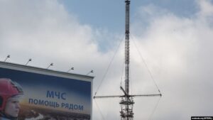 Супрацоўнік «Азота» расказаў, як яны з калегам павесілі сцяг на гродзенскую тэлевышку Супрацоўнік «Азота» расказаў, як яны з калегам павесілі сцяг на гродзенскую тэлевышку