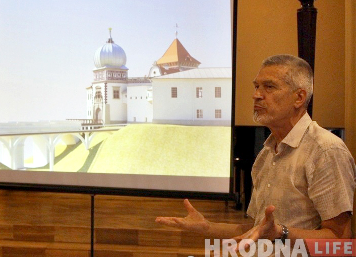 Владимир Бочков на конференции по обсуждению реконструкции Старого замка. Фото: Hrodna.life
