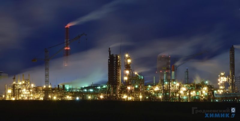 Праз адключэнні электрычнасці часова спыніўся "Гродна Азот" "Гродна Азот"