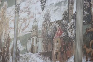 У цэнтры Гродна адкрылі новы гіганцкі мурал Мурал на Карла Маркса