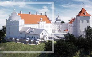Рамонт Каложы: абшыўка сцяны на 75% ужо гатовая другая чарга рэканструкцыі Старога замка ў Гродне