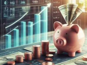 Інвестыцыі, грошы, капілка, графік