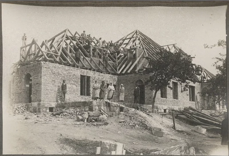 Будаўніцтва дома ў Грандзіцкай афіцэрскай калоніі ў Гродне, 1924 год