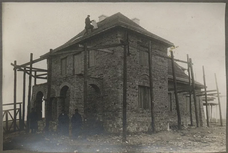 Будаўніцтва дома ў Грандзіцкай афіцэрскай калоніі ў Гродне, 1924 год