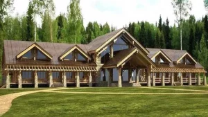 Рэндар праекта гасцініцы ў турыстычным парку "Аўгустоўскі канал". Крыніца: grodnoinvest.by