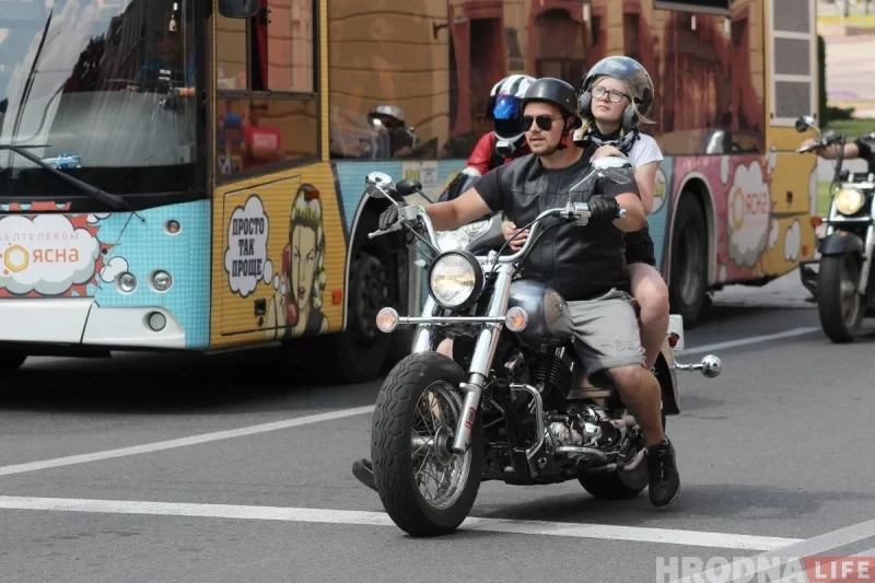 У Гродне пашыраць зону, свабодную ад матацыклаў па начах матацыклісты ў Гродне