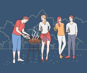 У што пагуляць на прыродзе, пакуль смажыцца шашлык? 5 не інтэлектуальных гульняў для кампаніі Пакуль смажацца шашлыкі, можна заняць сябе актыўнымі гульнямі на прыродзе. Ілюстрацыя Hrodna.life