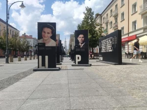 Выстава ў Беластоку, прысвечаная ахвярам Аўгустоўскай аблавы. Ліпень 2025. Фота: Hrodna.life