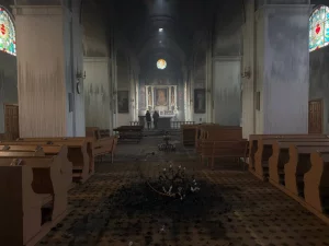 «Падзея глыбока закранула сэрцы». У Сапоцкіне аднаўляюць касцёл XVIII стагоддзя пасля вялікага пажару: спадзяюцца паспець да Раства Костел В Сопоцкине