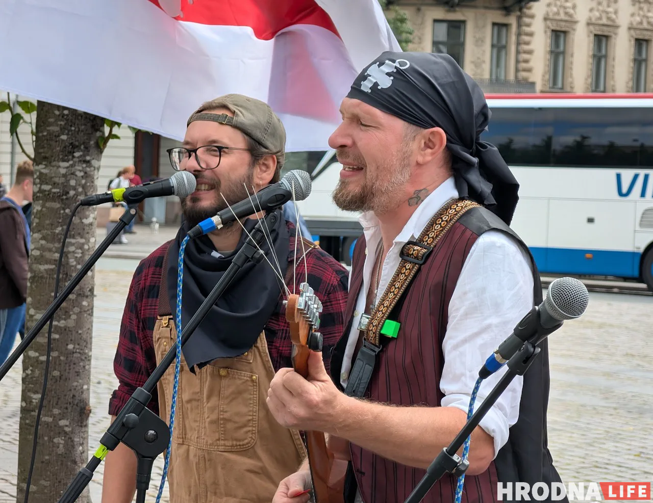 Беларускі гурт "Kurwadziki" з Беластока прыехаў ў няпоўным складзе, але і так змог разварушыць Капенгаген. Фота: Аляксей Шота, Hrodna.life