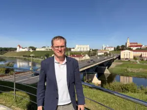 Анджэй Пачобут вярнуўся ў Беларусь Анджэй Пачобут у Гродне, 8 верасня 2026. Фота: x.com/poczobut